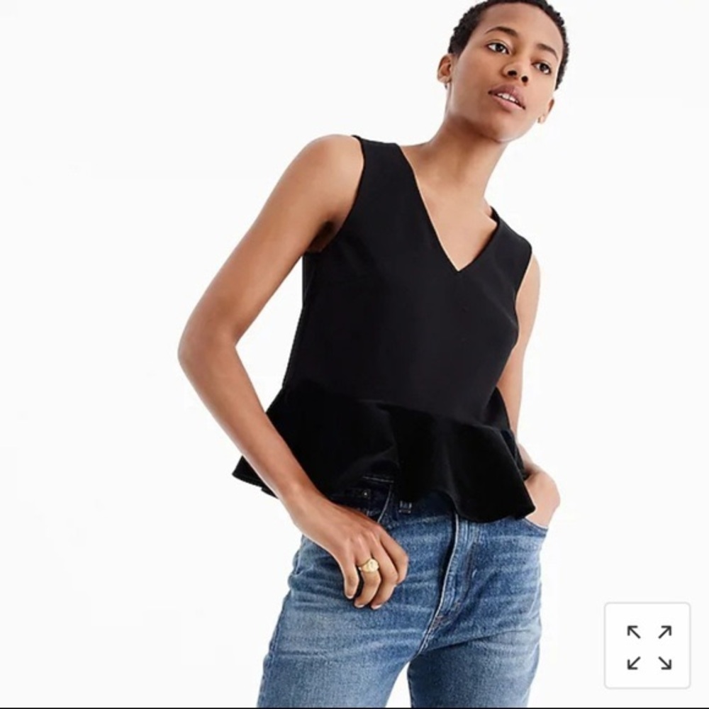 J. Crew Peplum Velvet top